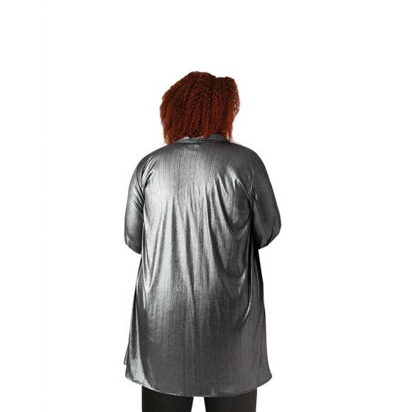 NEW ON THE PLUS SIDE long sleeve button up rodie oversize tunic - plus size in m - Picture 2 of 2